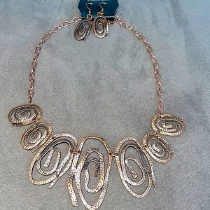 Bronze Tone Necklace and Earrings Set